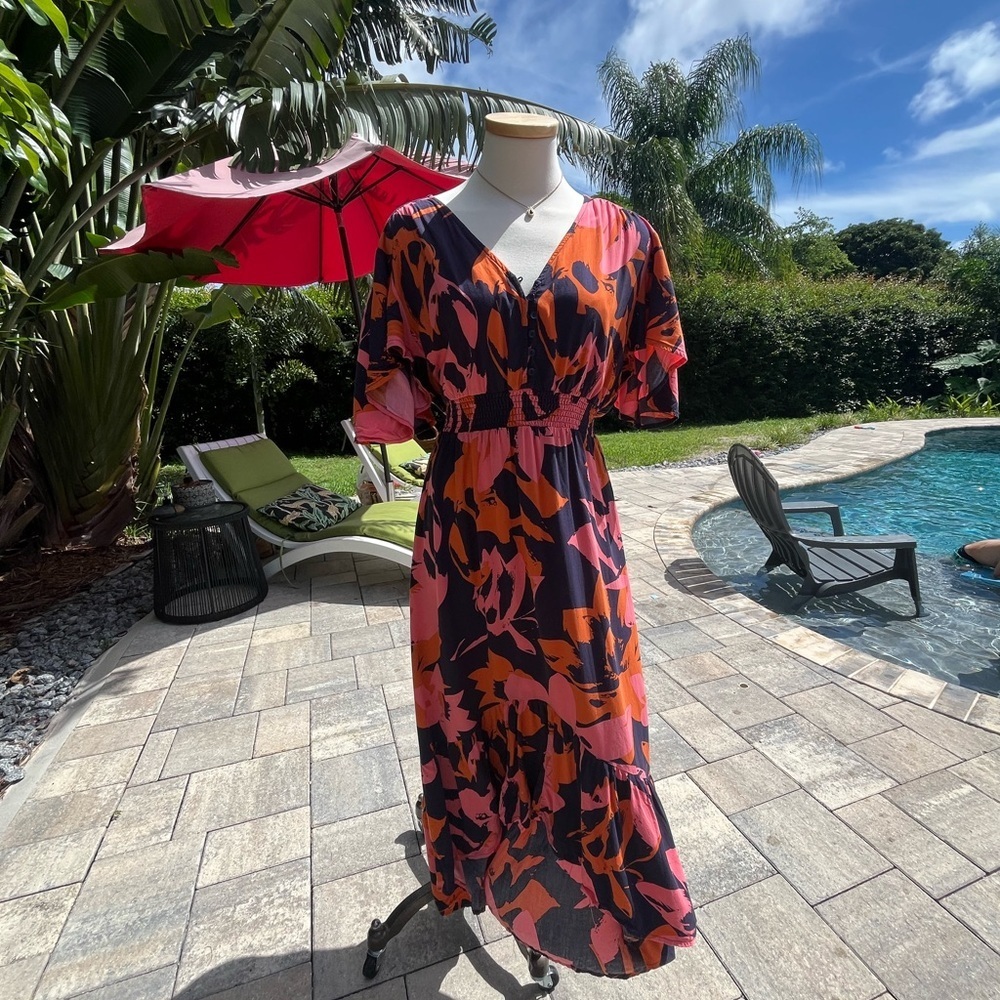 Anthropologie Abel The Label Floral Midi Dress - size medium